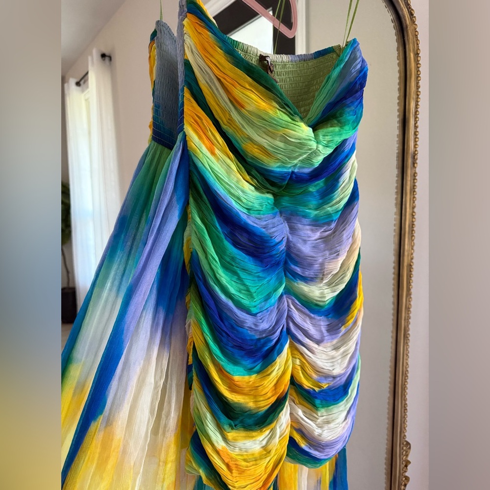 Vineet Bahl Blurred Sheer Mini Train Dress - Picture 8 of 14